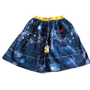 Modcloth 100% Cotton Space Universe Planet Skirt A-Line Full Size Medium